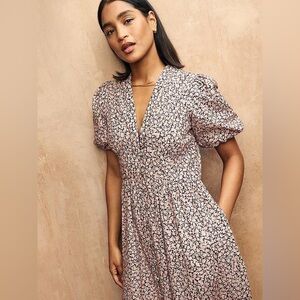 Floral Pink Midi Dress